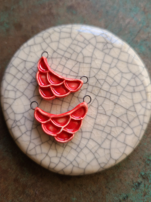 Scalloped / Ceramic Charm Set