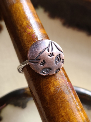 Reserved for Martha / Copper and Sterling Silver Ring Size 4 1/2 + MTO's