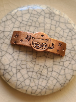 Little Owl / Copper Bracelet Bar