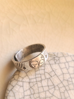 Fly Me / Adjustable Silver Ring