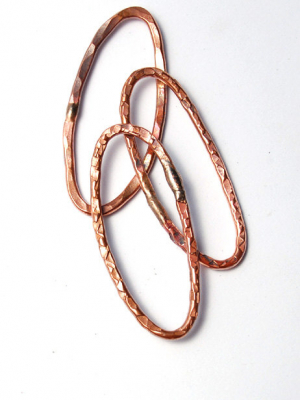 Oval Rings / Handmade Copper Rings / made to order