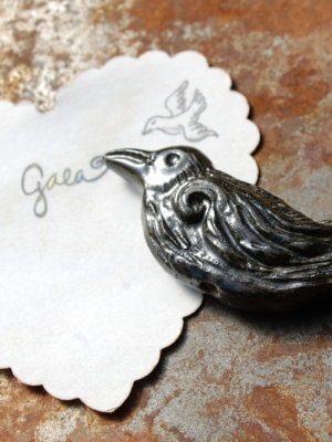 Nevermore / Ceramic Raven Bead Pre-Order
