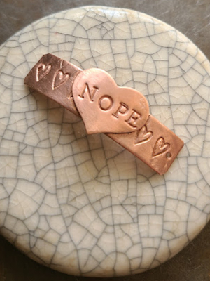 Nope / Copper Bracelet Bar