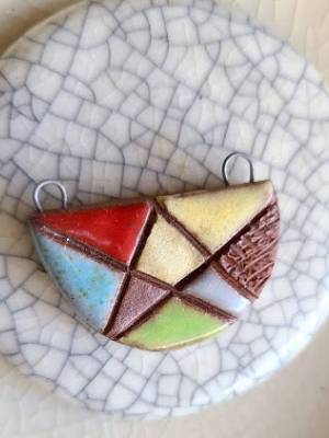 Abstracted / Ceramic Pendant