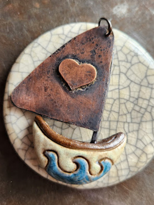 Sailing / Ceramic Boat Bead (pre-order)
