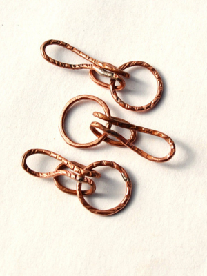 Hooked / Handmade Copper Hook and Eye Set / made to order