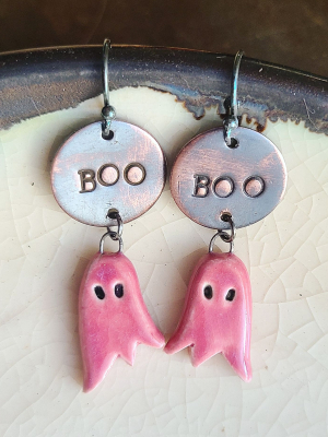 Reserved for Joyce D / Pink-a-boo Earrings
