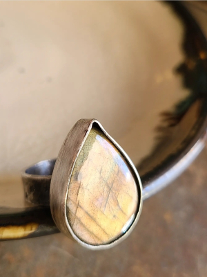 Golden Hour / Labradorite and Sterling Silver Ring