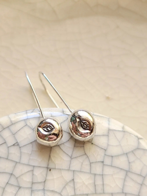 Reserved for Beth / Silver Leaf / Sterling Silver Earrings
