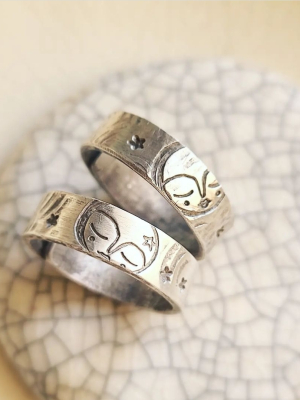 Reserved for Rosali V/ Sterling Silver Moon Earrings