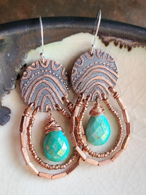 Reserved Cathy M. / Copper Earrings Payment #1