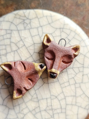 Reserved for Anna P. / Foxy / Mini Ceramic Charm