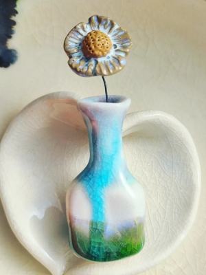 Spring / Ceramic Mini Vase & Flower