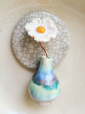 Ojai Wild Flower / Ceramic Mini Vase & Flower