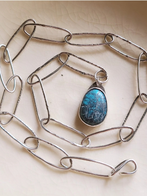 Big Blue / Turquoise and Sterling Silver Necklace
