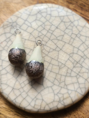 Dark Rain / Ceramic Charm Set