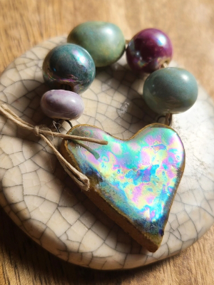 Misty Morning / Ceramic Set with Mother of Pearl Luster