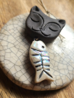Kitty / Ceramic Set with Mother of Pearl Luster