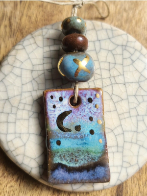 Midnight / Ceramic Set with Gold Luster