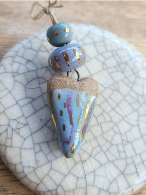 Got the Blues/ Ceramic Set with Gold Luster