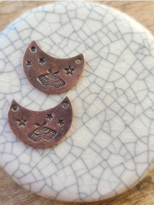 Moth Crescent / Copper Link Pair