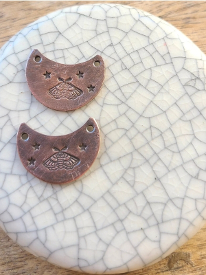 Nighttime / Copper Charm Pair