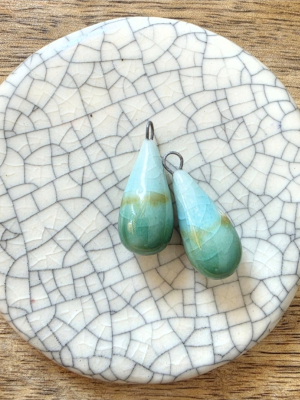 Rain Drops / Ceramic Charm Set