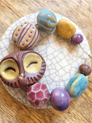Sweet Owl / Ceramic Beads