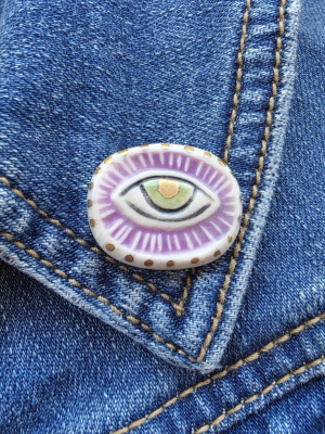 Guardian / Ceramic Art Pin